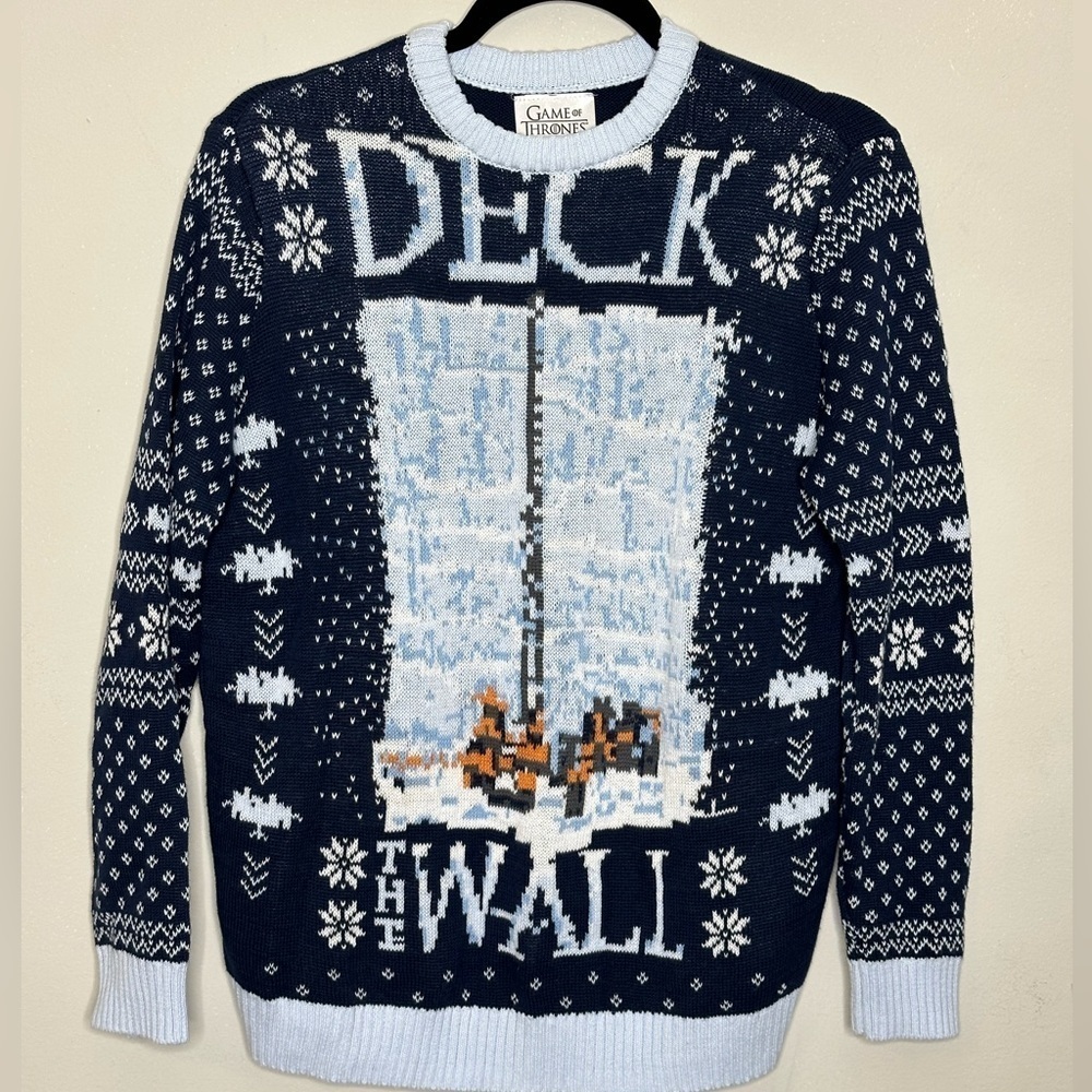 T2 Games of Thrones HBO Christmas Sweater knit Men’s size small